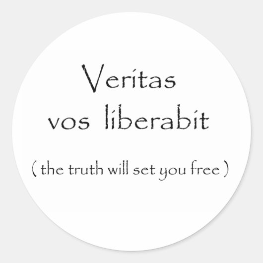 VERITAS vos liberabit-sticker ラウンドシール (正面)