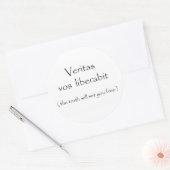 VERITAS vos liberabit-sticker ラウンドシール (封筒)