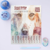 Verkauf französischer Welpen Design Flyer チラシ (シングル)