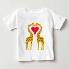 verliebte Giraffen ベビーTシャツ