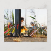 Verliefd fubby poppetje dat hart heeft geschilderd ポストカード (正面)