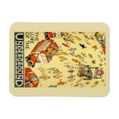 Verlockung des Untergrunds | London Vintage Plakat マグネット (横)