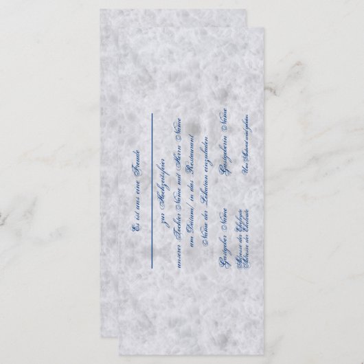 Vermählung Einladung zur Hochzeit Bekanntgabe (正面/裏面)