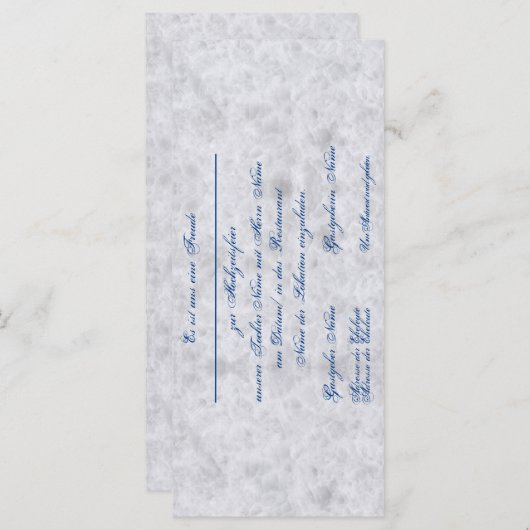 Vermählung Einladung zur Hochzeit Bekanntgabe (正面/裏面)