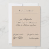 Vermählung – Gestaltbare Einladung zur Hochzeit 招待状 (裏面)