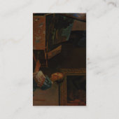 Vermeerヴァンデルフト著Seated Virginal女性、 名刺 (裏面)