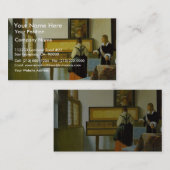 Vermeerヴァンデルフト1月著音楽のレッスン 名刺 (正面/裏面)