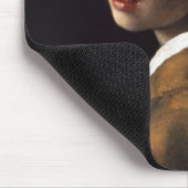 Vermeer著真珠のイヤリングを持つ女の子 マウスパッド (コーナー)