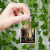 Vermeer – 女の子読は開いた窓で手紙を キーホルダー (手)