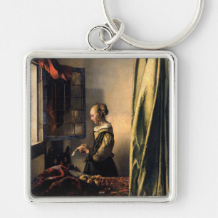 Vermeer – 女の子読は開いた窓で手紙を キーホルダー
