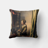Vermeer – 女の子読は開いた窓で手紙を クッション (裏面)