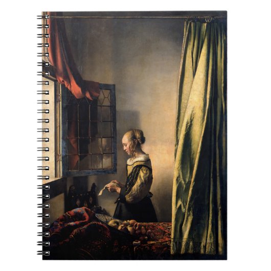 Vermeer – 女の子読は開いた窓で手紙を ノートブック (正面)