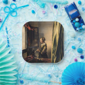Vermeer – 女の子読は開いた窓で手紙を ペーパープレート (パーティー)