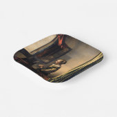 Vermeer – 女の子読は開いた窓で手紙を ペーパープレート (傾斜あり)