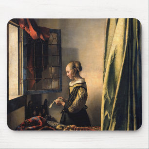 Vermeer – 女の子読は開いた窓で手紙を マウスパッド