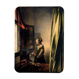 Vermeer – 女の子読は開いた窓で手紙を マグネット