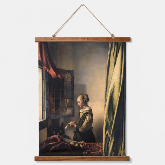 Vermeer – 女の子読は開いた窓で手紙を 吊り下げ型タペストリー (正面)