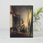 Vermeer – 女の子読は開いた窓で手紙を 招待状 (スタンド正面)