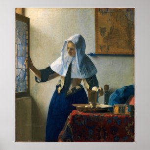 Vermeer – 水差しのある若い女性1665 ポスター