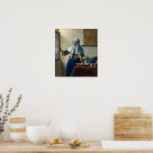 Vermeer – 水差しのある若い女性1665 ポスター (キッチン)