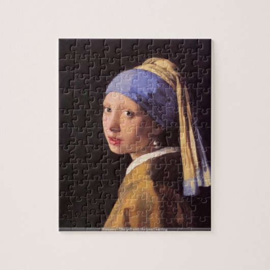 Vermeer -真珠のイヤリングのパズルを持つ女の子 ジグソーパズル (縦)