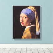 Vermeer – 真珠のイヤリングを持つ女の子 キャンバスプリント (インサイチュ (ウッドフロア))