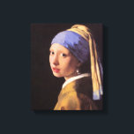 Vermeer – 真珠のイヤリングを持つ女の子 キャンバスプリント<br><div class="desc">バーメールの真珠のイヤリングを持つ女の子。絵画素晴らしのタイトルはThe girl with the pearl earring,  made by Vermeer.</div>