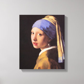 Vermeer – 真珠のイヤリングを持つ女の子 キャンバスプリント