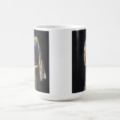 Vermeer 絵画's – 真珠のイヤリングを持つ女の子 コーヒーマグカップ (中央)