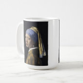 Vermeer 絵画's – 真珠のイヤリングを持つ女の子 コーヒーマグカップ (正面左)