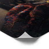 Vermeer – 開いた読窓に女の子の手紙を ポスター (角)