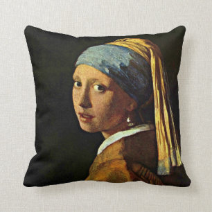 Vermeer: Girl with a Pearl Earring (2) クッション