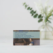 Vermeer - Lady Suited at a Virginalファインアート 名刺 (スタンド正面)