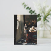 Vermeer - Lady's a Letter 書 with the Maid サンキューカード (スタンド正面)