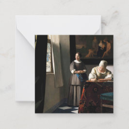 Vermeer - Lady's a Letter 書 with the Maid ノートカード
