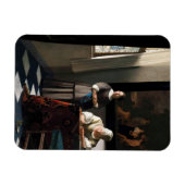 Vermeer - Lady's a Letter 書 with the Maid マグネット (横)