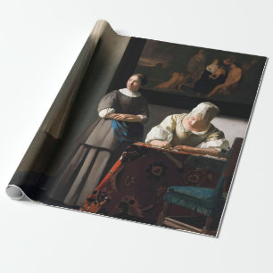 Vermeer - Lady's a Letter 書 with the Maid ラッピングペーパー