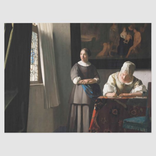 Vermeer - Lady's a Letter 書 with the Maid 薄葉紙 (正面)