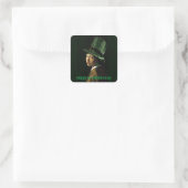 Vermeer Pearl Earring Clover St Patrick's Day スクエアシール (バッグ)
