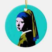 Vermeer Pearl Earring  Pop Art セラミックオーナメント (正面)