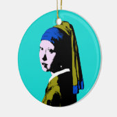 Vermeer Pearl Earring  Pop Art セラミックオーナメント (左)