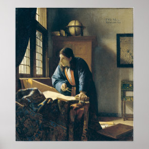 Vermeer - The Geographer 1669 ポスター