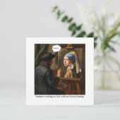 Vermeer working on Girl with Oyster Earring. 招待状 (スタンド正面)