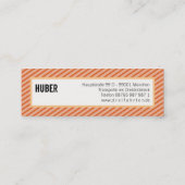 Vermieter möbliertes Wohnen Makler orange スキニー名刺 (裏面)
