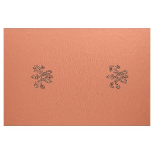 Vermilion Marie Antoinette initial upholstery ファブリック (ヤード)