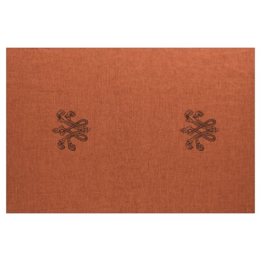 Vermilion Marie Antoinette initial upholstery ファブリック (ヤード)