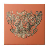 Vermillion – Angels – Coat of arms Emblem baroque タイル (正面)