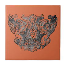 Vermillion – Angels – Coat of arms Emblem baroque