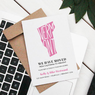 VERMONT新しいアドレスを移動しました新しいホーム ポストカード
