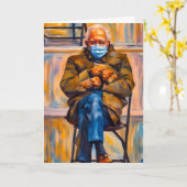 Vermont Bernie Sanders Mittens Card カード (黄色い花)